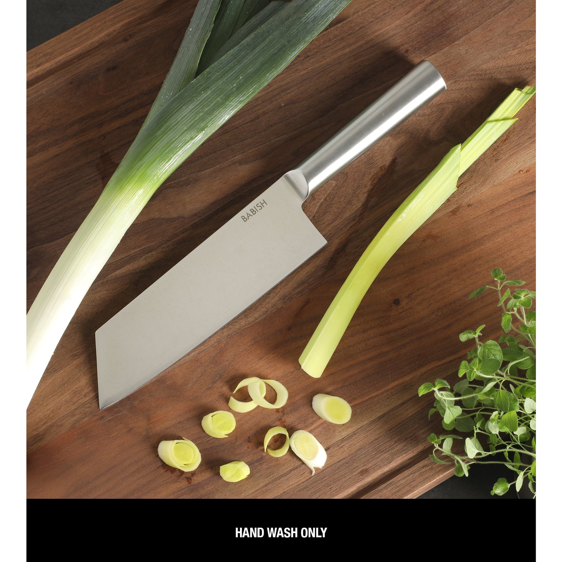 Babish 7.5-Inch Clef Knife – High-Carbon 1.4116 German Steel Kitchen Knife, Chef & Cleaver Hybrid for Chopping, Slicing & Prep, Full-Tang, Razor Sharp, Ergonomic Design
