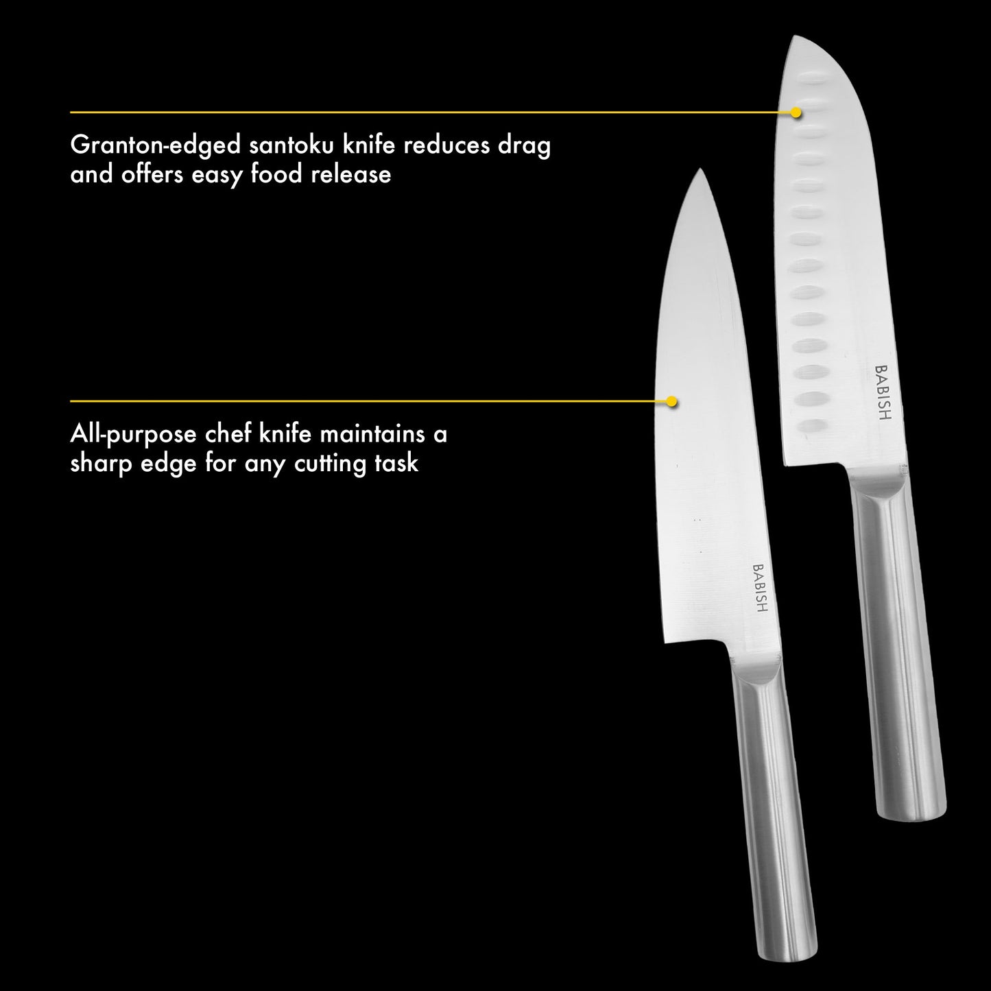 Babish High-Carbon 1.4116 German Steel 15 Piece Full Tang Forged Cutlery Kitchen Knife Block Set - Stainless Steel