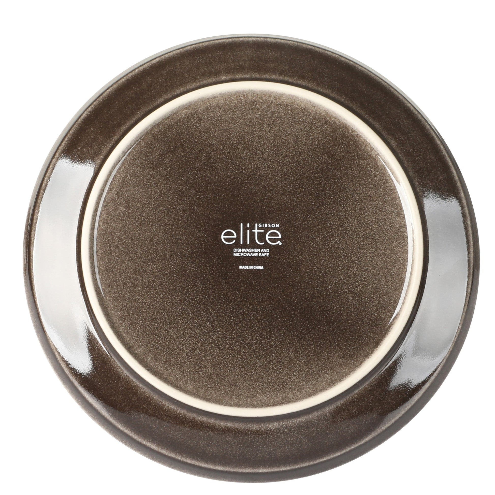Gibson Elite Hailstone 16 Piece Stonewe Reactive Glaze (Service for 4) Ceramic Plates and Bowls Dinnerware Set