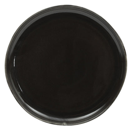 Gibson Soho Lounge Nardini 12 Piece (Service for 4) Plates and Bowls Reactive Glaze Dishes Stoneware Ceramic Dinnerware Set - Black and Blue