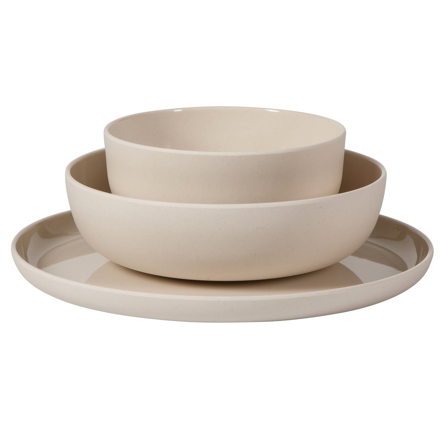 Gibson Home Candy Skies 12 Piece Unbreakable Wheat Straw Melamine Plates and Bowls Dinnerware Set - Outdoor, Camping, & Everyday Use - Matte Exterior/Shiny Interior