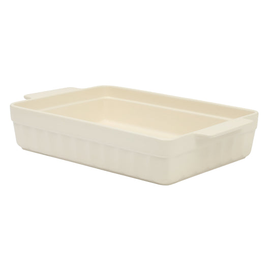 Martha Stewart Broadbrook Ceramic Bakeware, 13x9 Inch Rectangular Baking Dish with Handles, Cream Glazed Stoneware for Casseroles, Lasagna, Roasts & Desserts, Oven & Dishwasher Safe