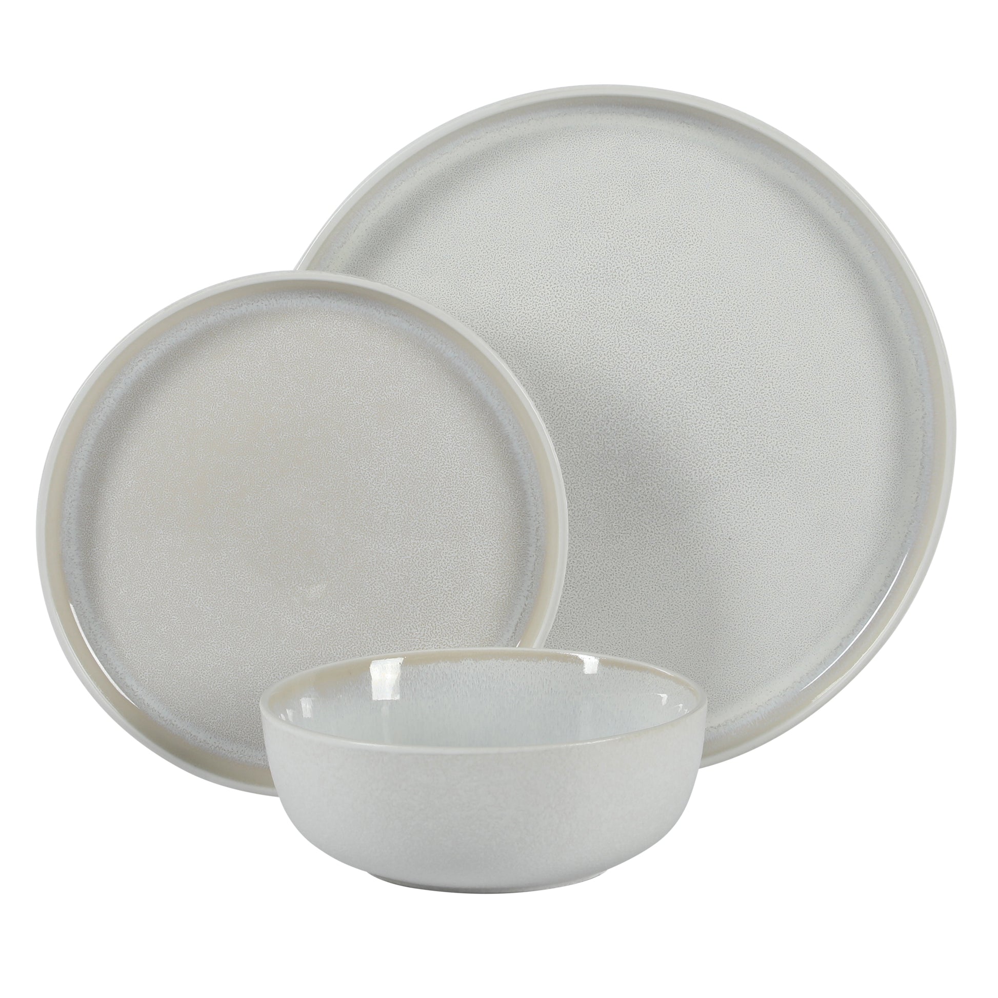 Gibson Elite Tahoe Sunset 12 Piece Stoneware Reactive Glaze (Service for 4) Ceramic Plates and Bowls Dinnerware Set