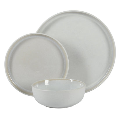 Gibson Elite Tahoe Sunset 12 Piece Stoneware Reactive Glaze (Service for 4) Ceramic Plates and Bowls Dinnerware Set