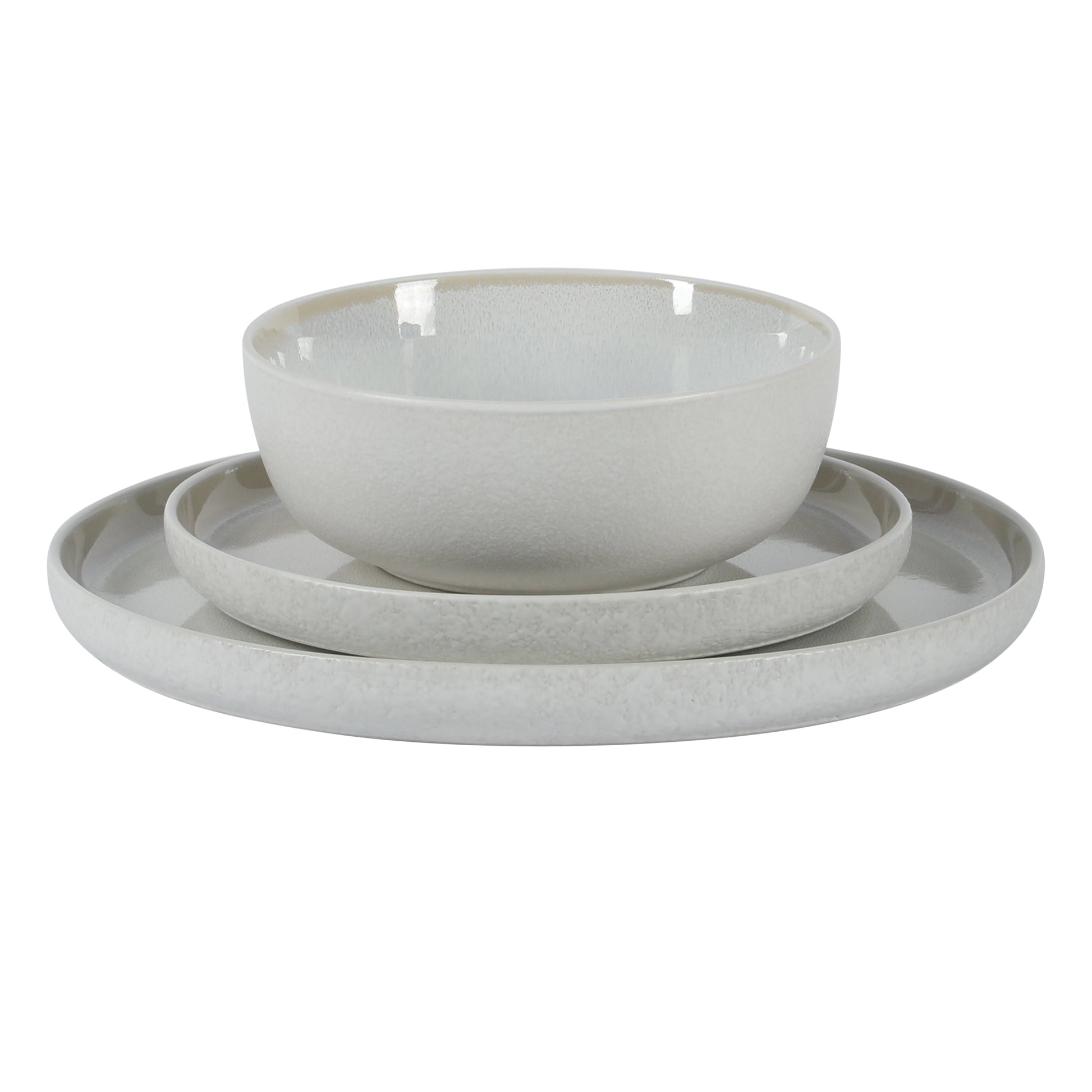 Gibson Elite Tahoe Sunset 12 Piece Stoneware Reactive Glaze (Service for 4) Ceramic Plates and Bowls Dinnerware Set
