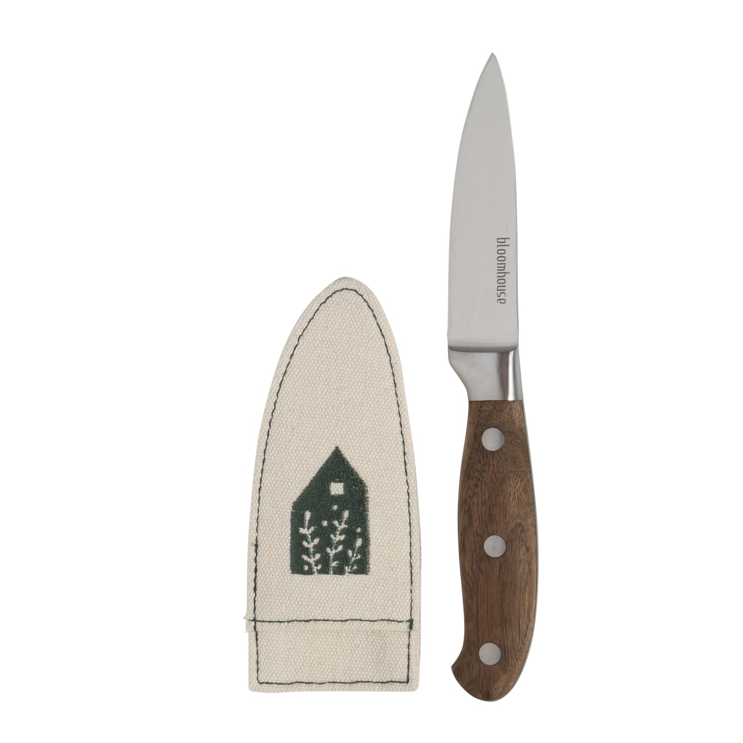 Bloomhouse 3.5 Inch German Steel Paring Knife W/ Walnut Wood Forged Handle