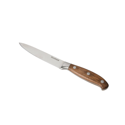 Bloomhouse 5 Inch German Steel Utility/Boning Knife W/ Walnut Wood Forged Handle