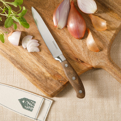 Bloomhouse 5 Inch German Steel Utility/Boning Knife W/ Walnut Wood Forged Handle