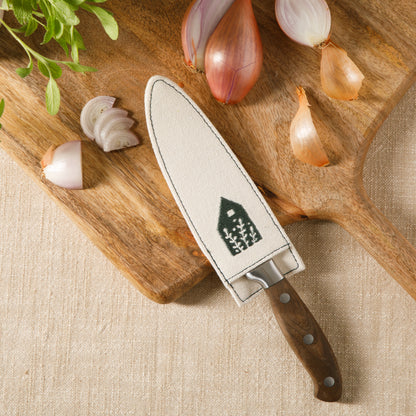 Bloomhouse 5 Inch German Steel Utility/Boning Knife W/ Walnut Wood Forged Handle