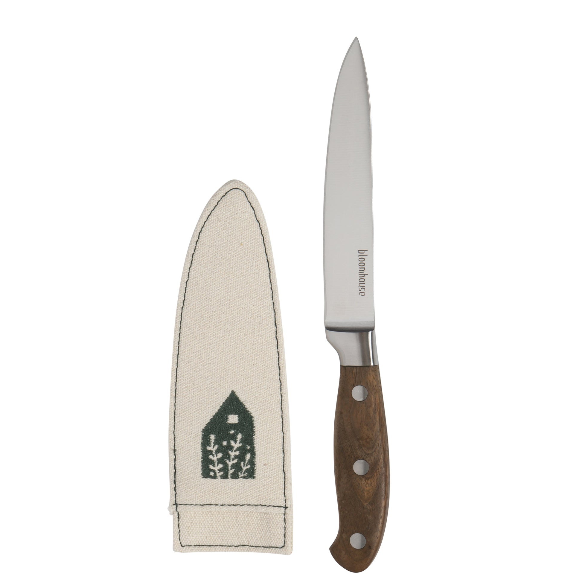 Bloomhouse 5 Inch German Steel Utility/Boning Knife W/ Walnut Wood Forged Handle