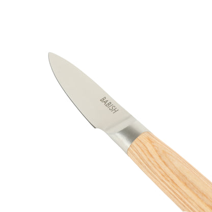 Babish 1.4116 German Stainless Steel Paring Knife with Pakka Wood Handle – 3.5-Inch Precision Kitchen Knife for Peeling, Trimming & Prep Work, Full-Tang Blade