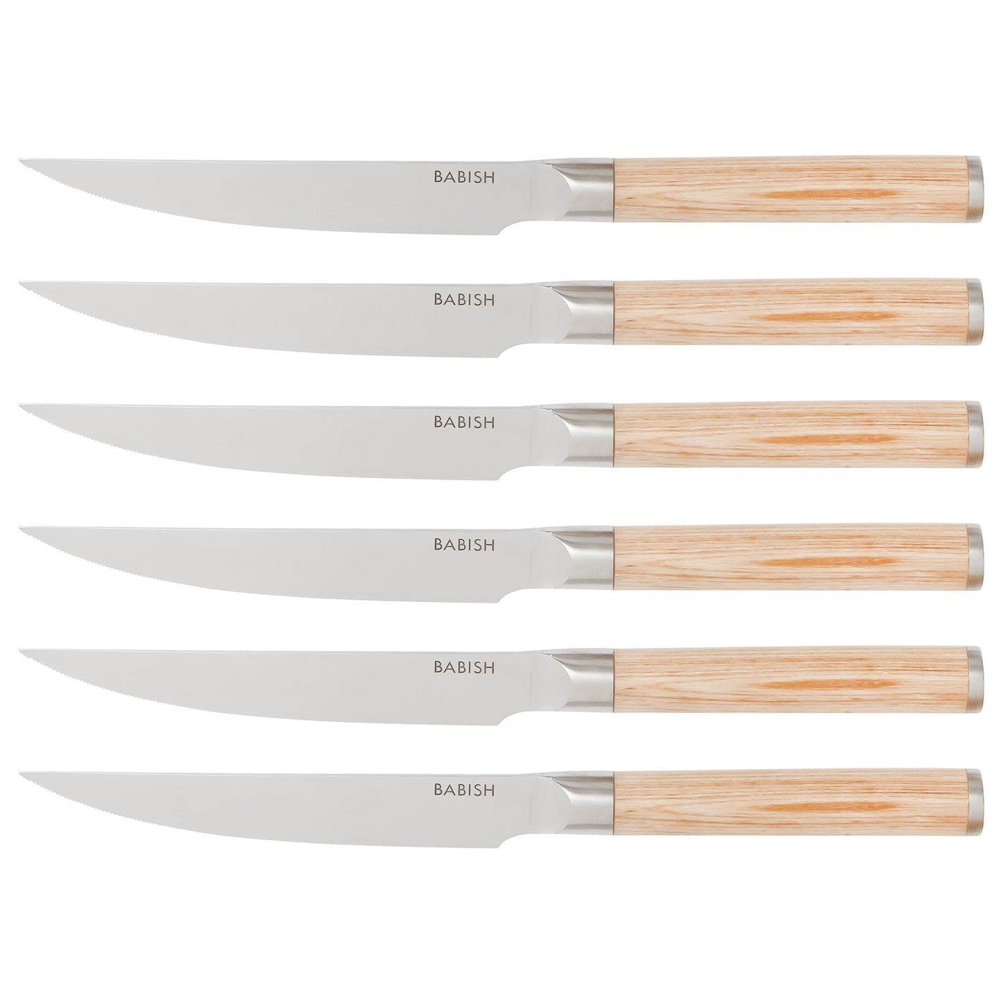 Babish High-Carbon 1.4116 German Steel 15 Piece Full Tang Forged Cutlery Kitchen Knife Block Set - Light/Dark Pakka Wood Handle