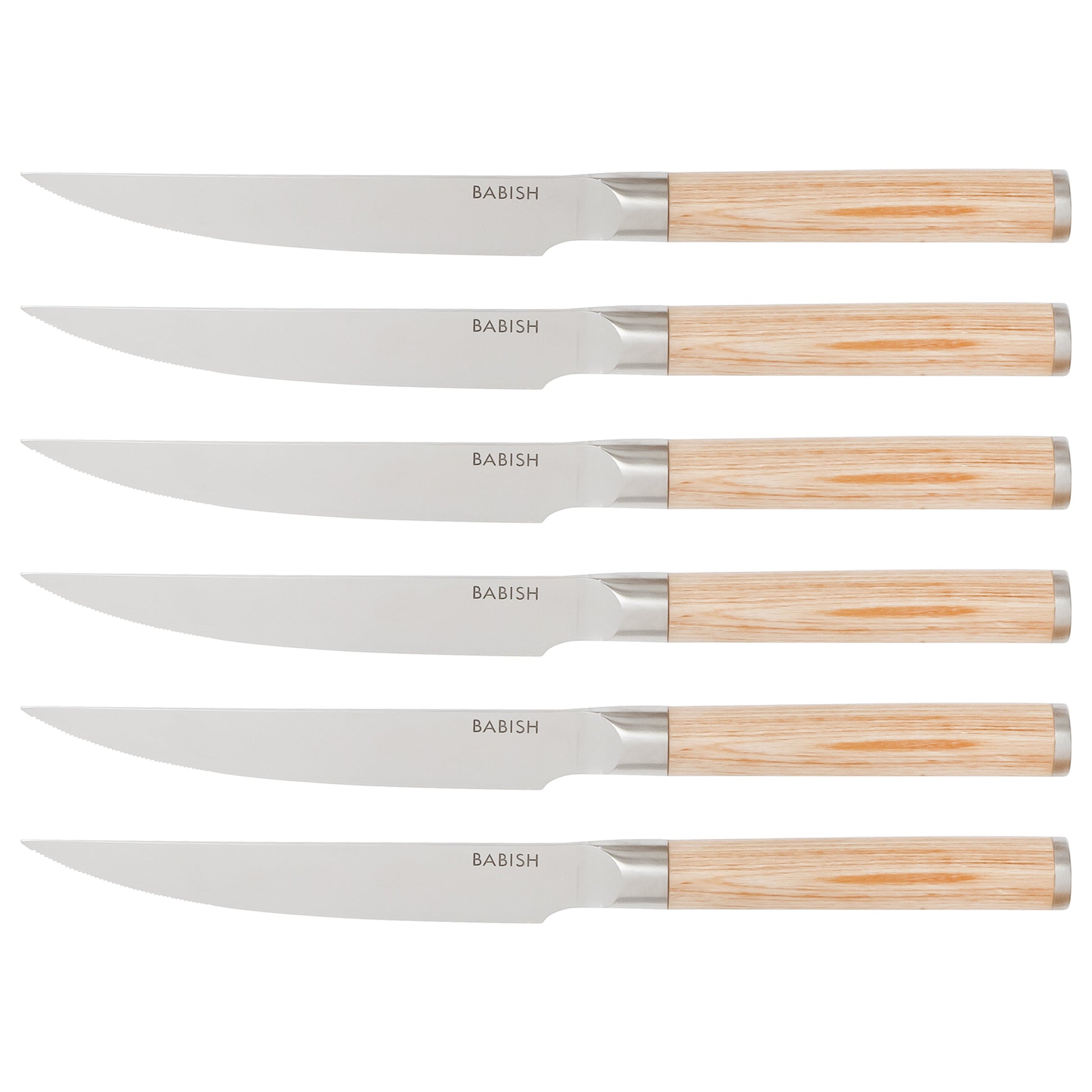 Babish High-Carbon 1.4116 German Steel 15 Piece Full Tang Forged Cutlery Kitchen Knife Block Set - Light/Dark Pakka Wood Handle