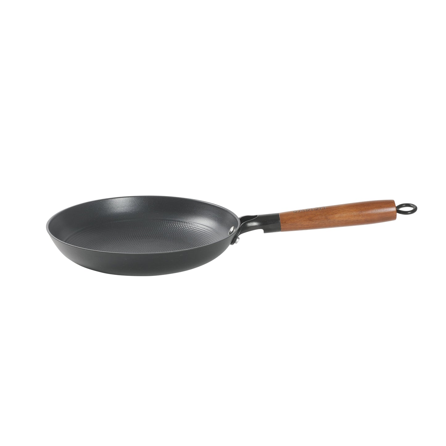 Babish 9.5 Inch/11 Inch Cast Iron Skillet with Wooden Handle, Pre-Seasoned Nonstick Pan with Honeycomb Cooking Surface, Induction Oven Safe Skillet