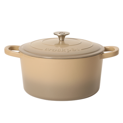 Crock Pot Artisan 7-Quart Round Cast Iron Dutch Oven Pot With Lid