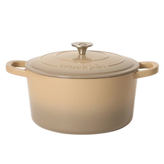 Crock Pot Artisan 7-Quart Round Cast Iron Dutch Oven Pot With Lid