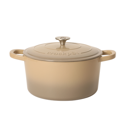 Crock Pot Artisan 5-Quart Round Cast Iron Dutch Oven Pot With Lid