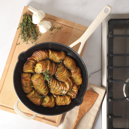 Martha Stewart Gatwick 12” Enameled Cast Iron Skillet, PFAS-Free, Rust Resistant, Oven Safe