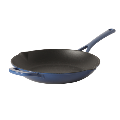 Martha Stewart Gatwick 12” Enameled Cast Iron Skillet, PFAS-Free, Rust Resistant, Oven Safe