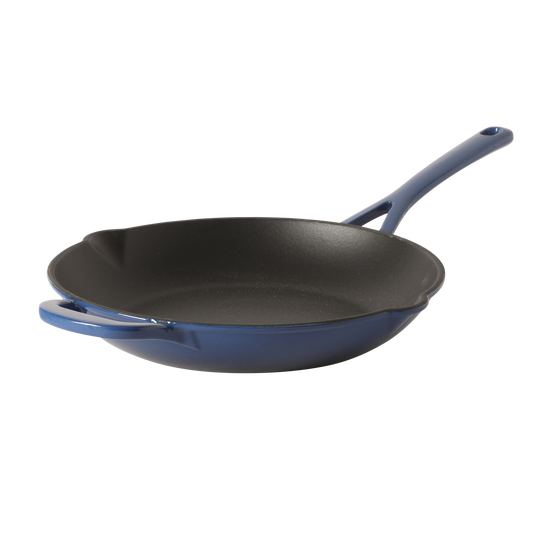 Martha Stewart Gatwick 12” Enameled Cast Iron Skillet, PFAS-Free, Rust Resistant, Oven Safe