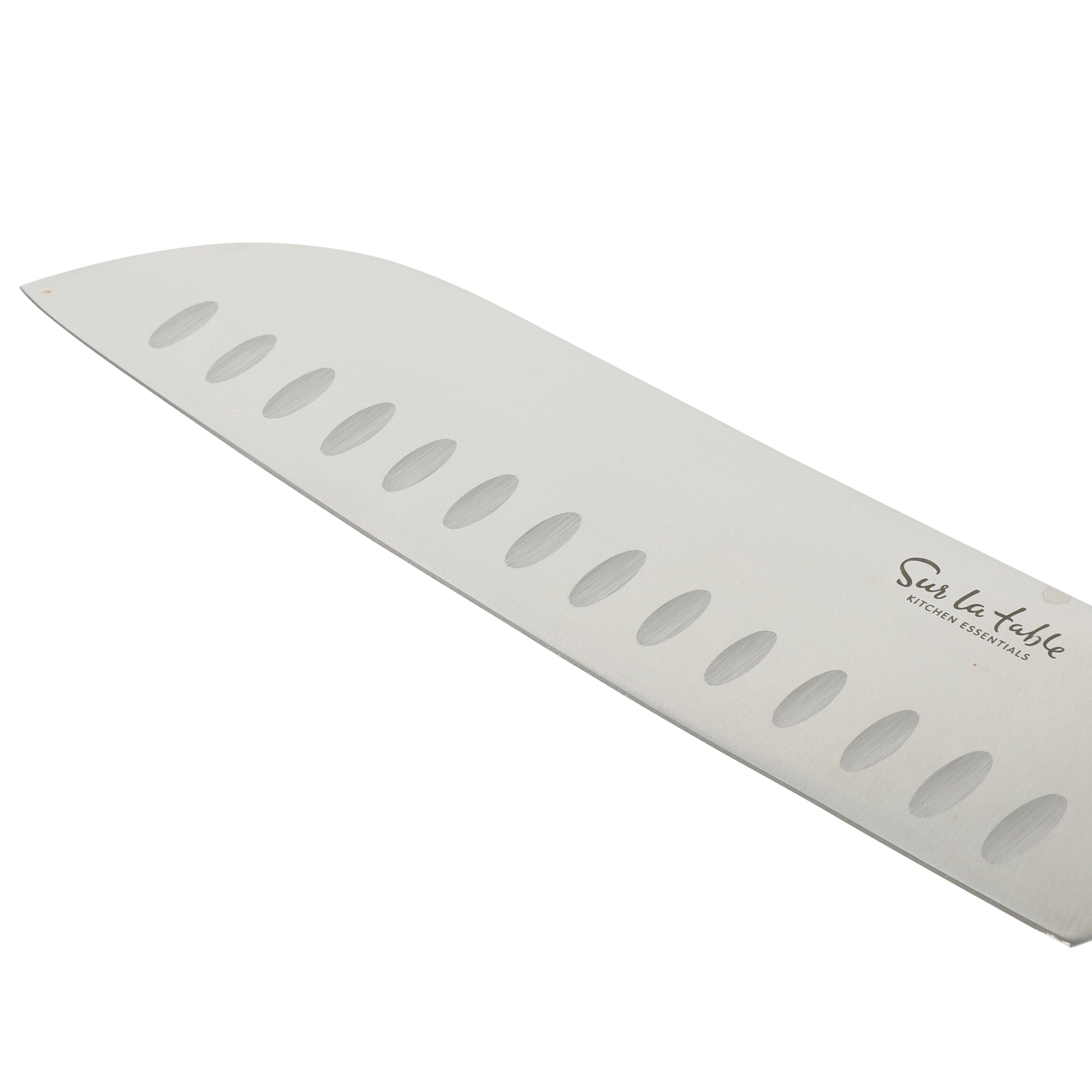 Sur La Table Kitchen Essentials 14 Piece Cutlery Set, German Steel Forged Knives, Beech Wood Block, Chef, Santoku, Bread, Steak Knives, Shears & Sharpener - Blue