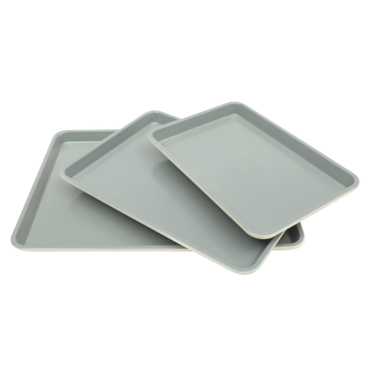 Sur La Table Kitchen Essentials Bake Sale 3-Piece Cookie Sheet Set – Nonstick Carbon Steel Baking Pans (13, 15, 18 Inch) – Grey Easy-Clean Oven Trays for Cookies, Roasting & More
