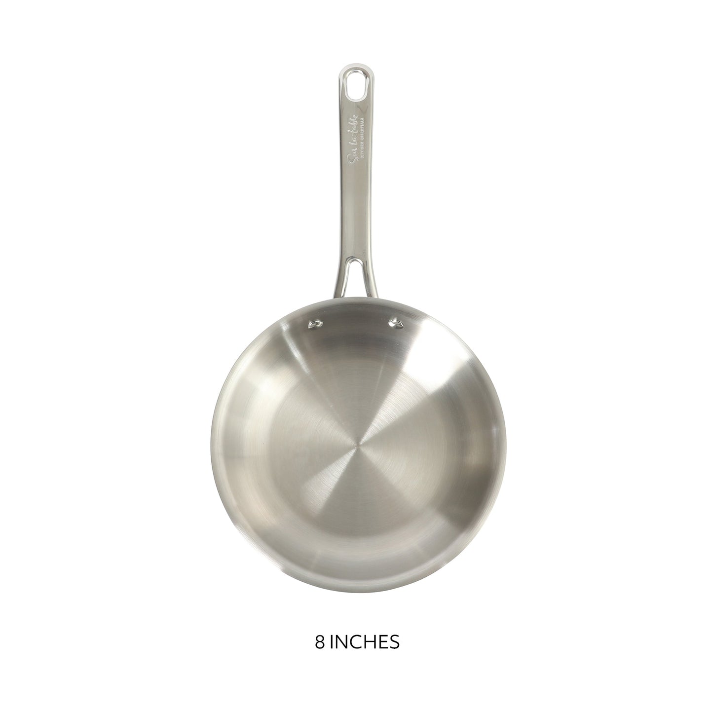 Sur La Table Kitchen Essentials Chef's Deck Stainless Steel Frying Pan – Induction Ready Skillet with Tri-Ply  Base, Polished Finish & Hollow Stay-Cool Handle