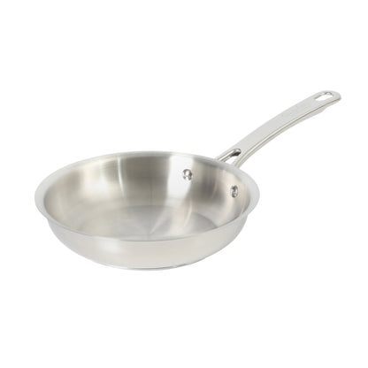 Sur La Table Kitchen Essentials Chef's Deck Stainless Steel Frying Pan – Induction Ready Skillet with Tri-Ply  Base, Polished Finish & Hollow Stay-Cool Handle