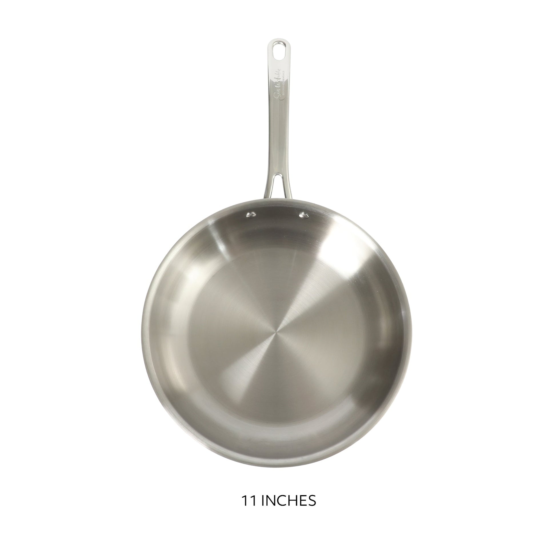 Sur La Table Kitchen Essentials Chef's Deck Stainless Steel Frying Pan – Induction Ready Skillet with Tri-Ply  Base, Polished Finish & Hollow Stay-Cool Handle