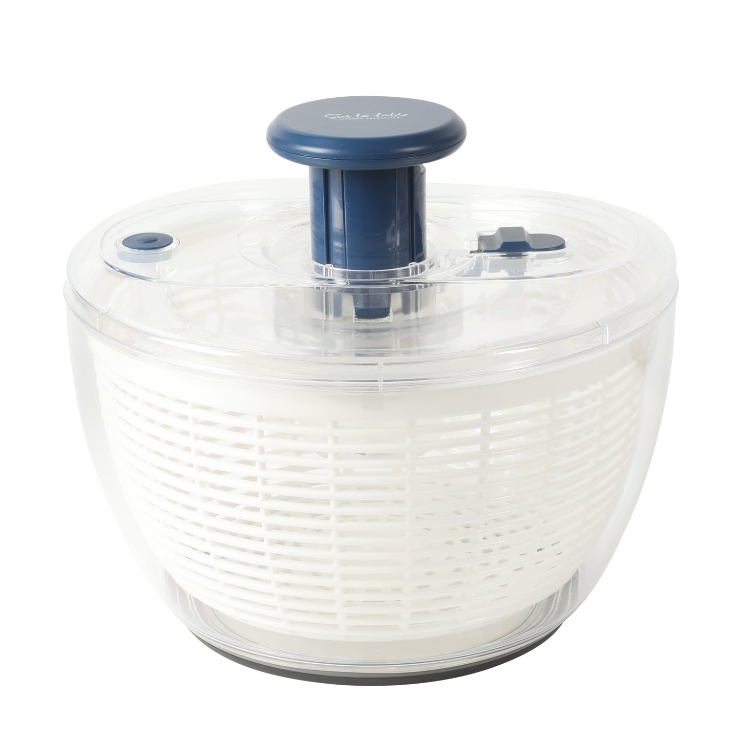 Sur La Table Kitchen Essential 6.3 Qt Salad Spinner, Fruit Washer, Fruit Washing Bowl with Strainer, Vegetable Cleaner, Salad Cleaner, Lettuce Washer