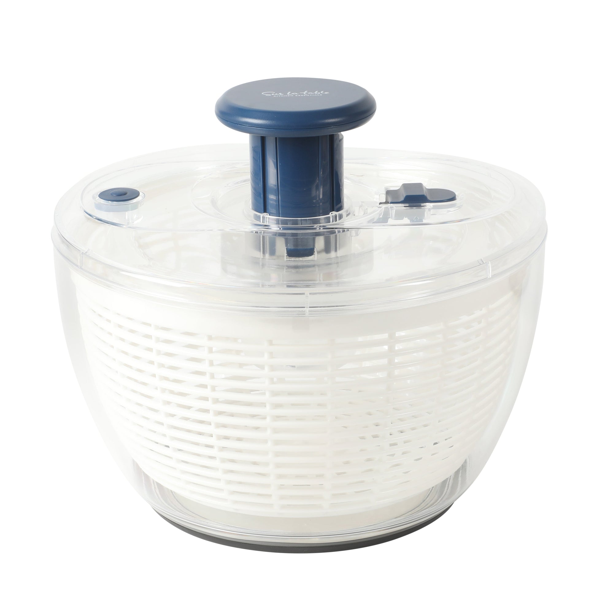 Sur La Table Kitchen Essential 6.3 Qt Salad Spinner, Fruit Washer, Fruit Washing Bowl with Strainer, Vegetable Cleaner, Salad Cleaner, Lettuce Washer
