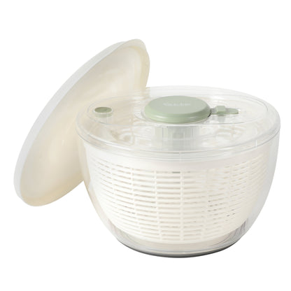 Sur La Table Kitchen Essential 6.3 Qt Salad Spinner, Fruit Washer, Fruit Washing Bowl with Strainer, Vegetable Cleaner, Salad Cleaner, Lettuce Washer