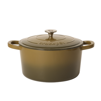 Crock Pot Artisan 5-Quart Round Cast Iron Dutch Oven Pot With Lid