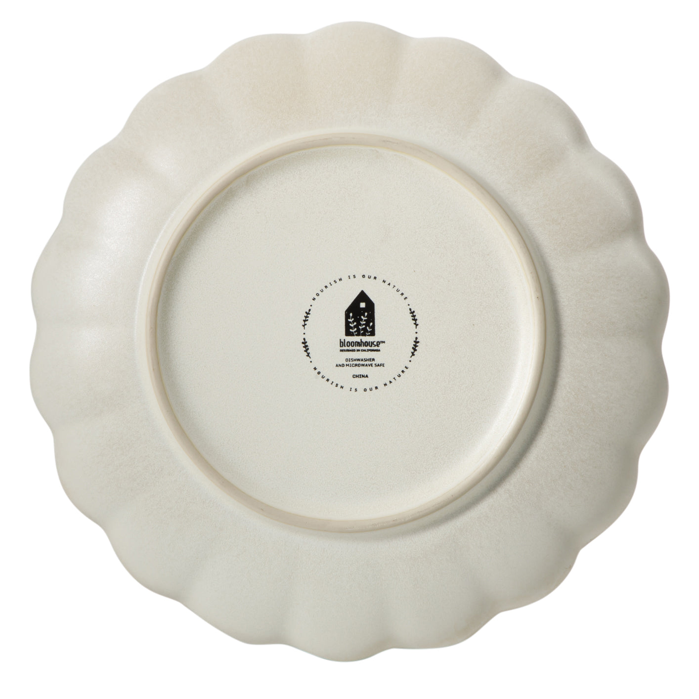 Bloomhouse - 2 Time Oprah's Favorite Things - Yuelu Bloom Dinnerware Set - Scallop Embossed 16 Piece (Service for 4) Plates and Bowls Set - Jasmine White