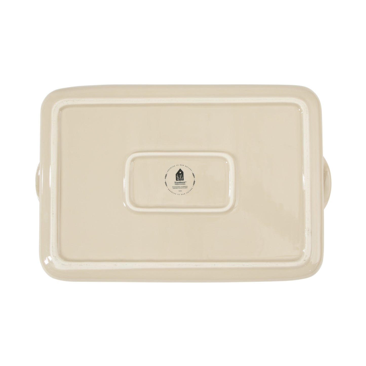 Bloomhouse 3-Piece 4.8-Quart 9 X 13 Ceramic Bakeware Set with Olive Wood Tools – Linen/Taupe Baking Dish with Handles, Oven Safe, Durable Stoneware for Casseroles, Roasting & Serving