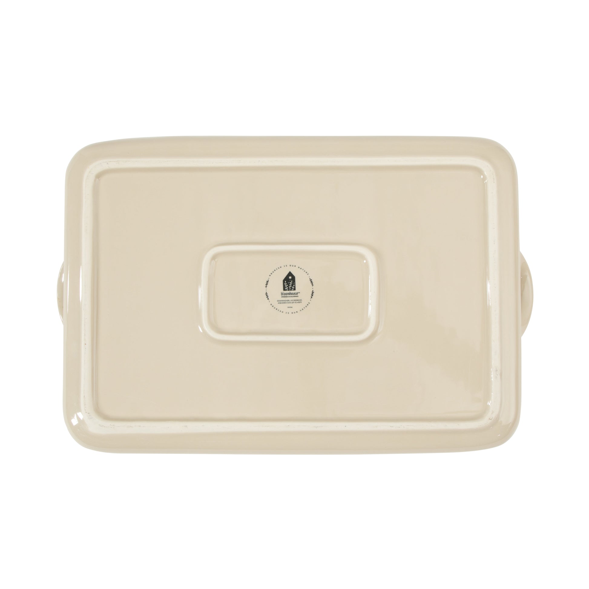 Bloomhouse 3-Piece 4.8-Quart 9 X 13 Ceramic Bakeware Set with Olive Wood Tools – Linen/Taupe Baking Dish with Handles, Oven Safe, Durable Stoneware for Casseroles, Roasting & Serving