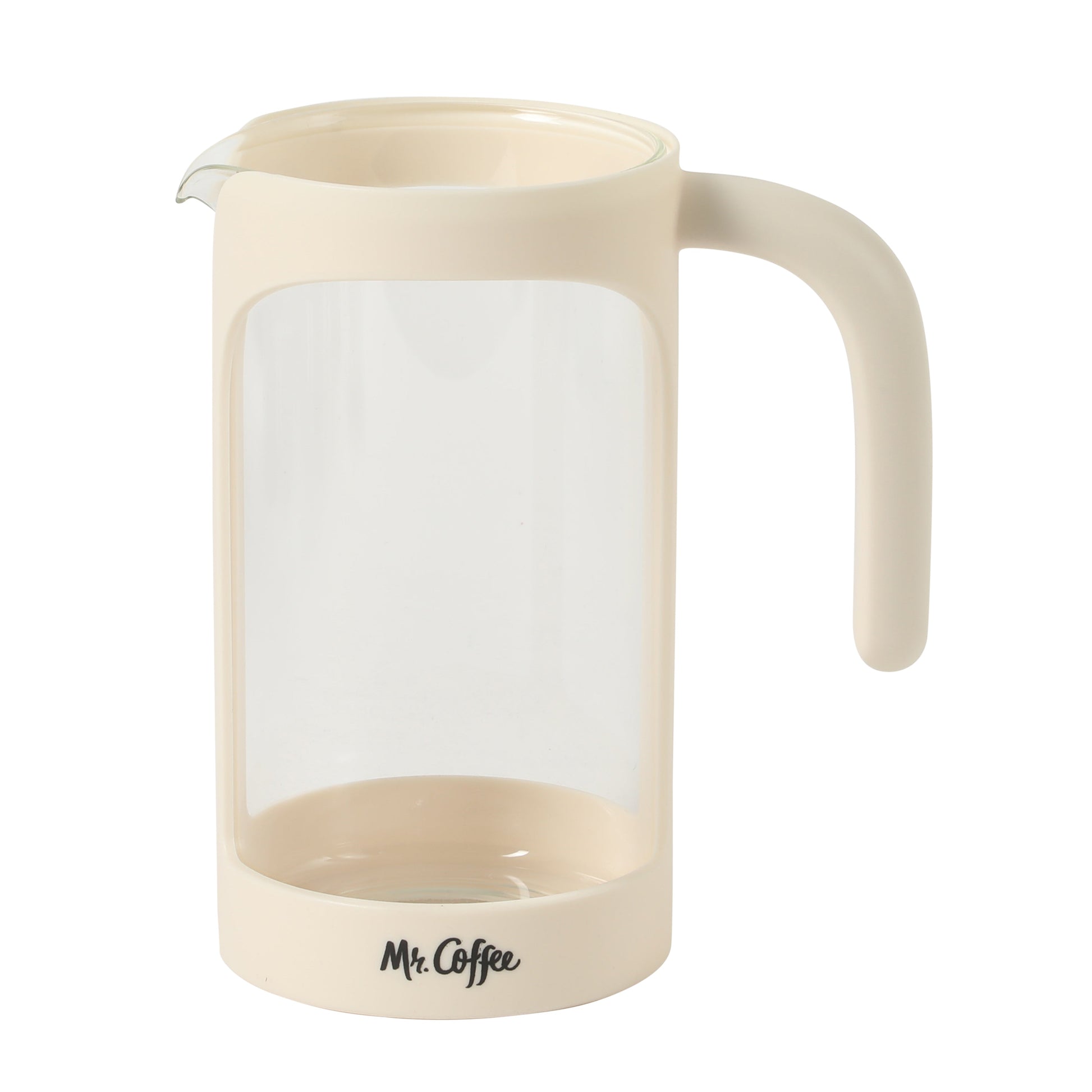 Mr. Coffee Retro Brew French Press Coffee Maker, 31 oz. Glass Carafe with High Heat Resistant Durable Borosilicate Glass & Colorful Frame and Plunger, Includes Coffee Scoop