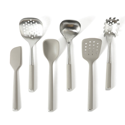 Calphalon Edge 6 Piece Stainless Steel Kitchen Tool & Gadget Set- Taupe