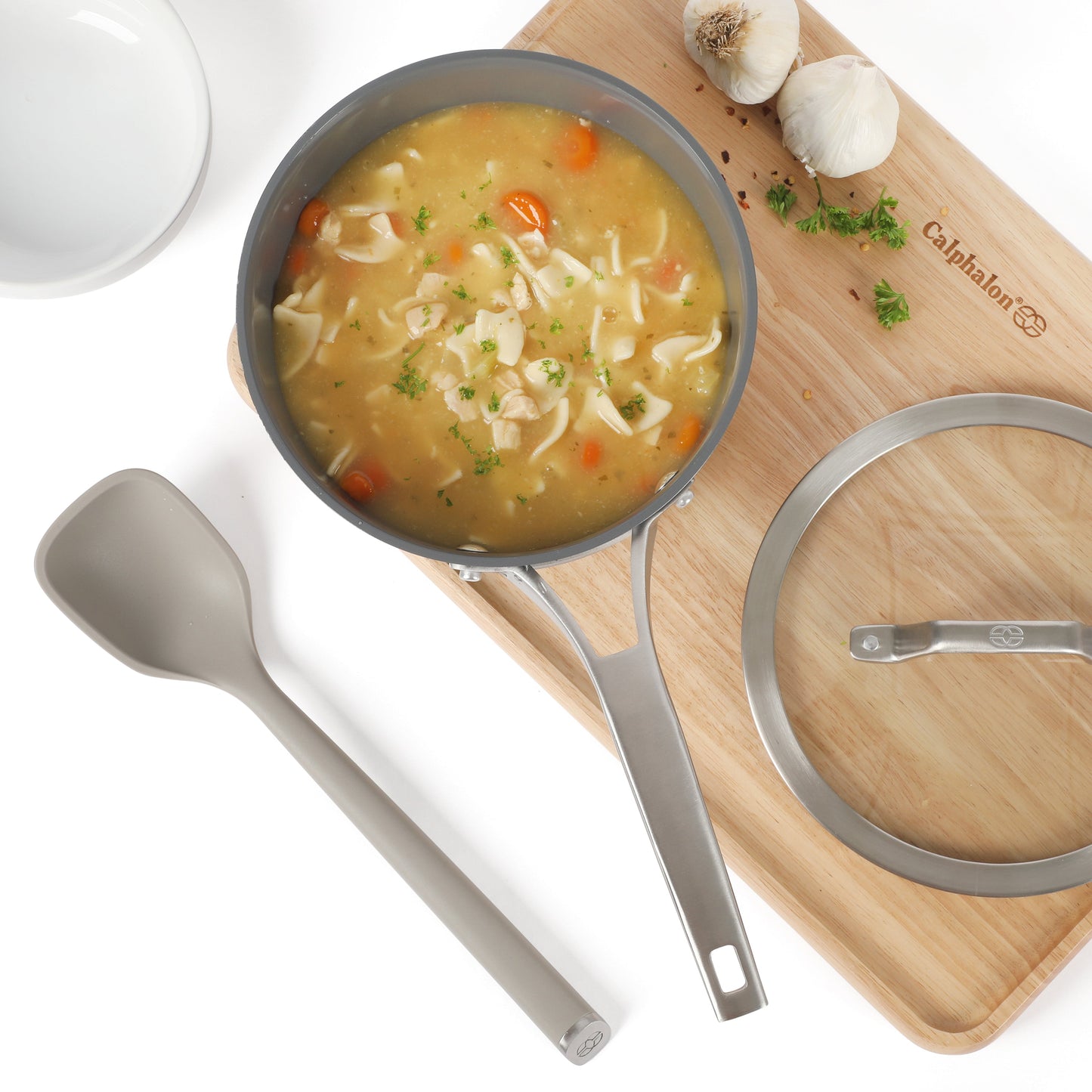 Calphalon Edge 6 Piece Stainless Steel Kitchen Tool & Gadget Set- Taupe