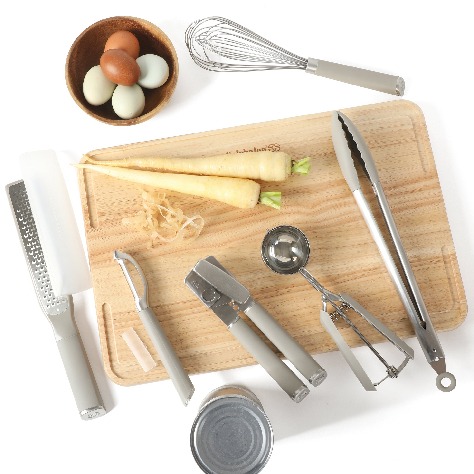 Calphalon Edge 6 Piece Stainless Steel Kitchen Tool & Gadget Set- Taupe
