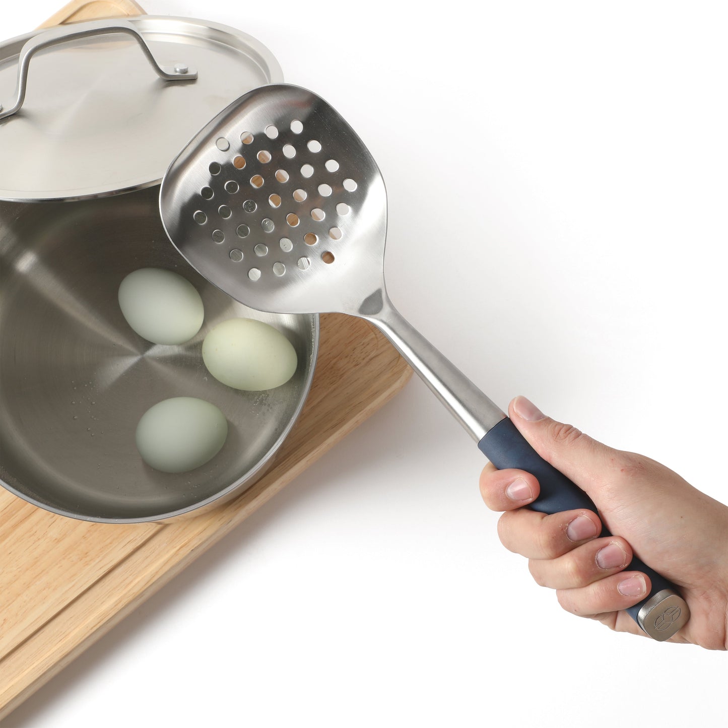 Calphalon Edge 6 Piece Stainless Steel Kitchen Tool & Gadget Set- Navy Blue