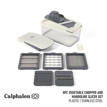 Calphalon Aero 8 in 1 Vegetable Chopper and Dicer, Food Chopper with Container