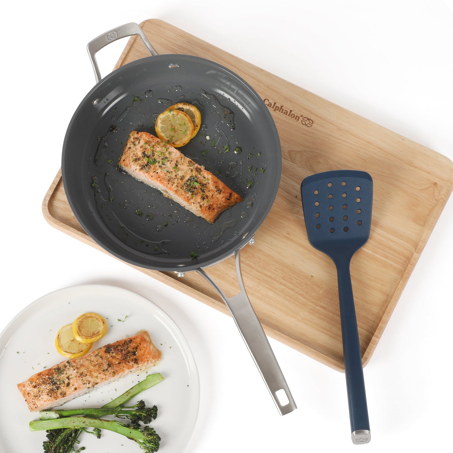 Calphalon Edge 6 Piece Stainless Steel Kitchen Tool & Gadget Set- Navy Blue