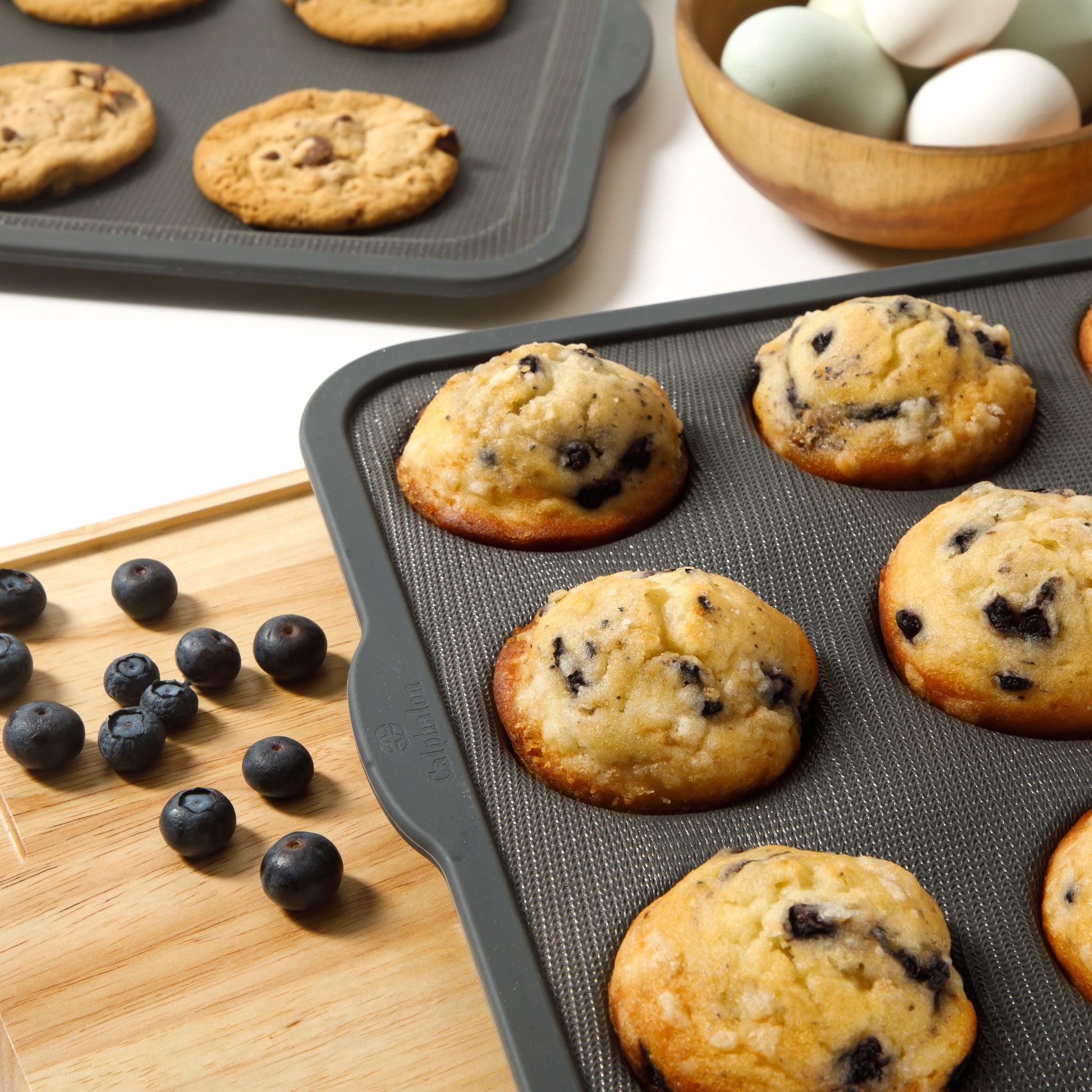 Calphalon Omni Exclusive Technology Fiber Glass Silicone Gel 6 Piece Ultra Air Flow Bakeware Set