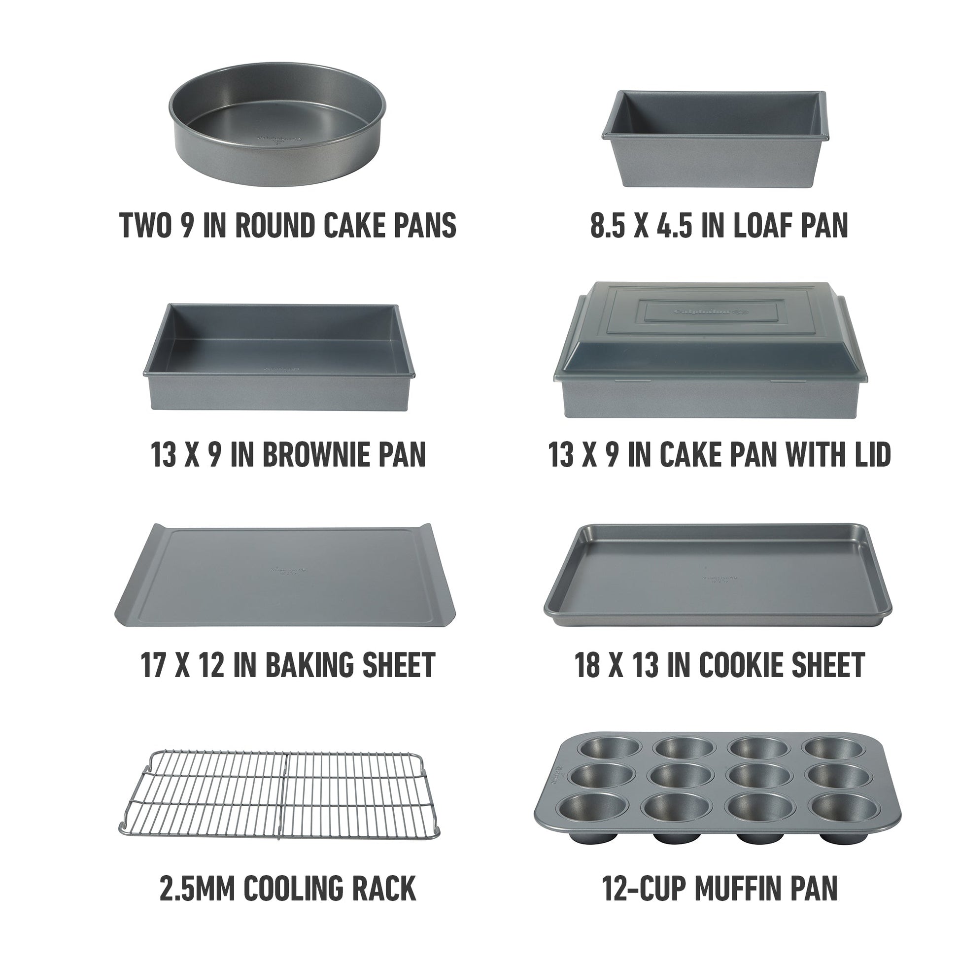 Calphalon Titan 10 Piece Steel Core PFA Free Nonstick Bakeware Set