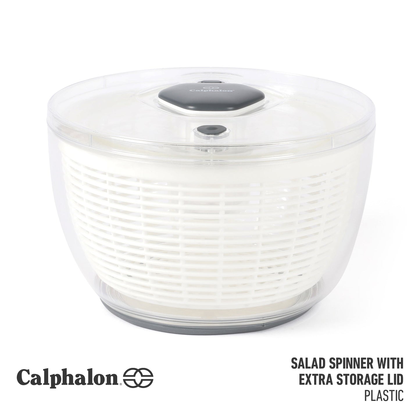 Calphalon Aero 6.3 Qt Salad Spinner, Fruit Washer, Fruit Washing Bowl with Strainer, Vegetable Cleaner, Salad Cleaner, Lettuce Washer
