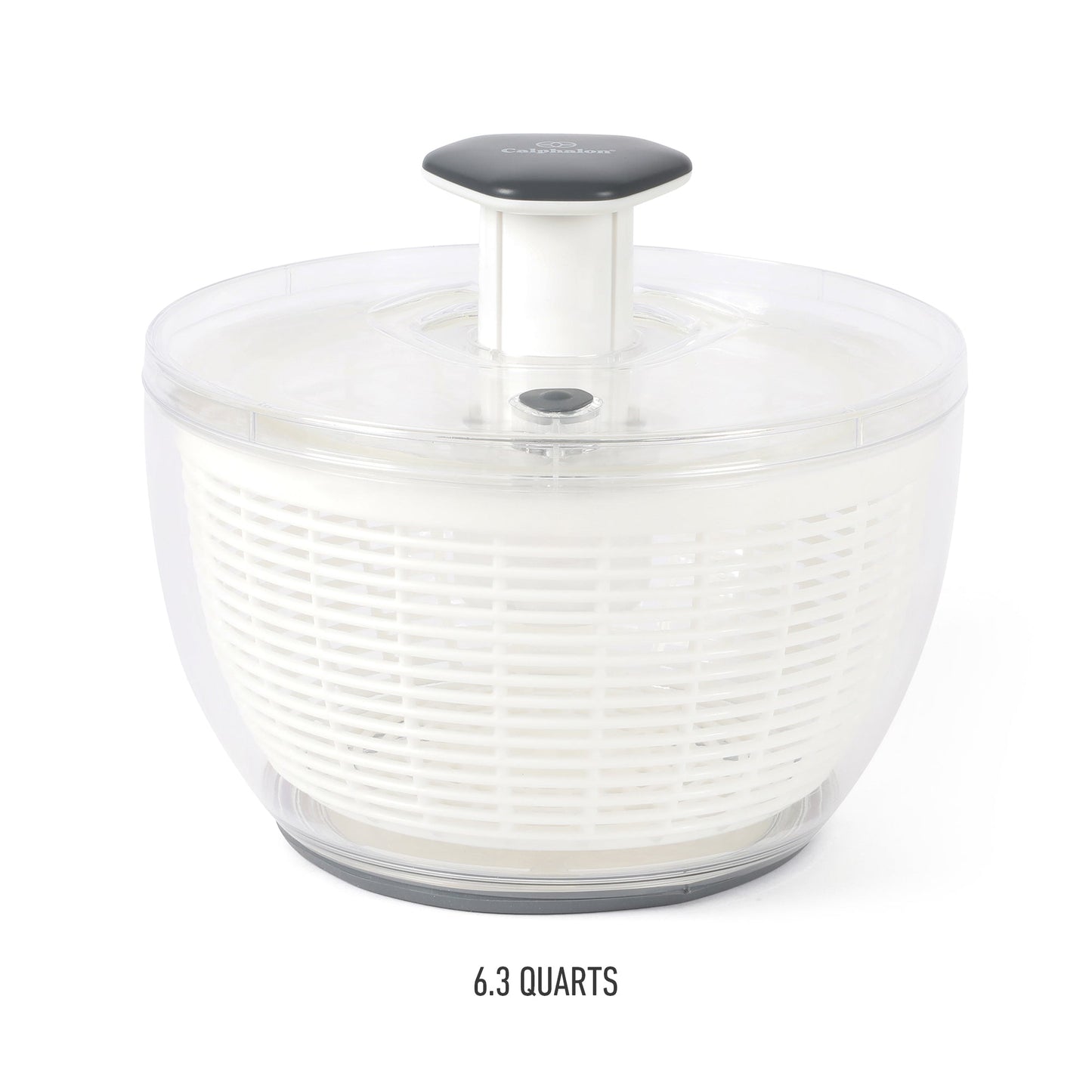 Calphalon Aero 6.3 Qt Salad Spinner, Fruit Washer, Fruit Washing Bowl with Strainer, Vegetable Cleaner, Salad Cleaner, Lettuce Washer