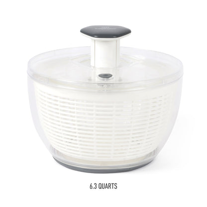 Calphalon Aero 6.3 Qt Salad Spinner, Fruit Washer, Fruit Washing Bowl with Strainer, Vegetable Cleaner, Salad Cleaner, Lettuce Washer