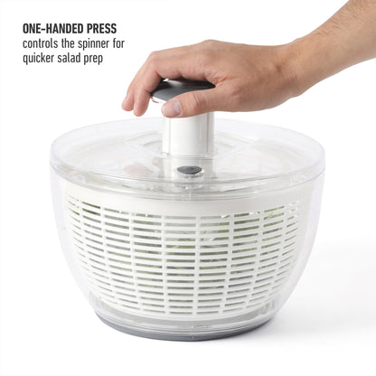 Calphalon Aero 6.3 Qt Salad Spinner, Fruit Washer, Fruit Washing Bowl with Strainer, Vegetable Cleaner, Salad Cleaner, Lettuce Washer