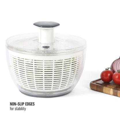 Calphalon Aero 6.3 Qt Salad Spinner, Fruit Washer, Fruit Washing Bowl with Strainer, Vegetable Cleaner, Salad Cleaner, Lettuce Washer